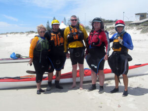 Judy, Brad, Les, Steve and Russ back at Port Beach.