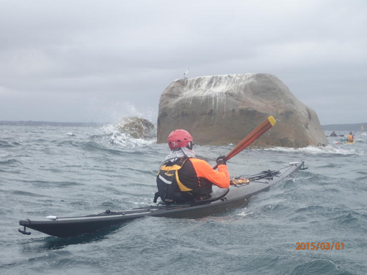 Paddling at Muttonbird Island Photo by Les Allen.
