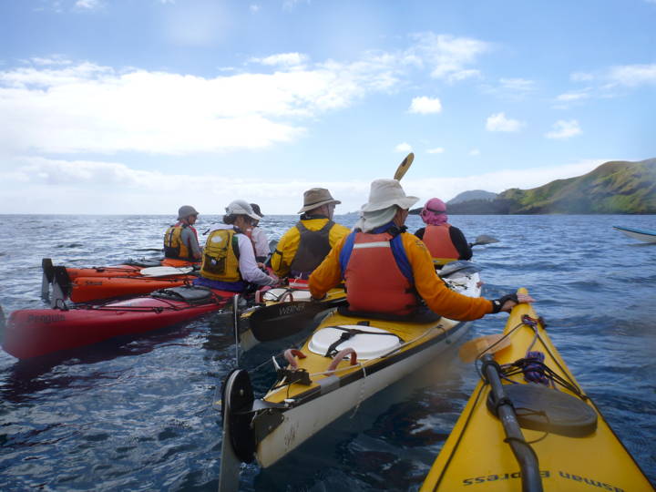 Rafting up on the west side of Nacula Island. Photo by Steve Foreman