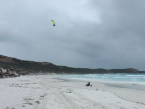 Martin's kite buggy on Lucky Bay - photo Jane Perkins